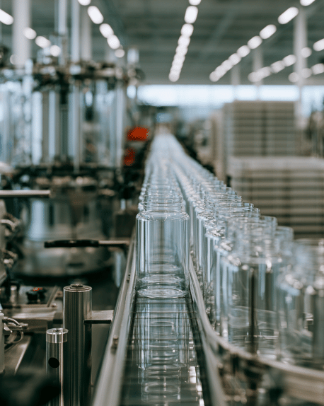 Inside rigid containers manufacturing warehouse