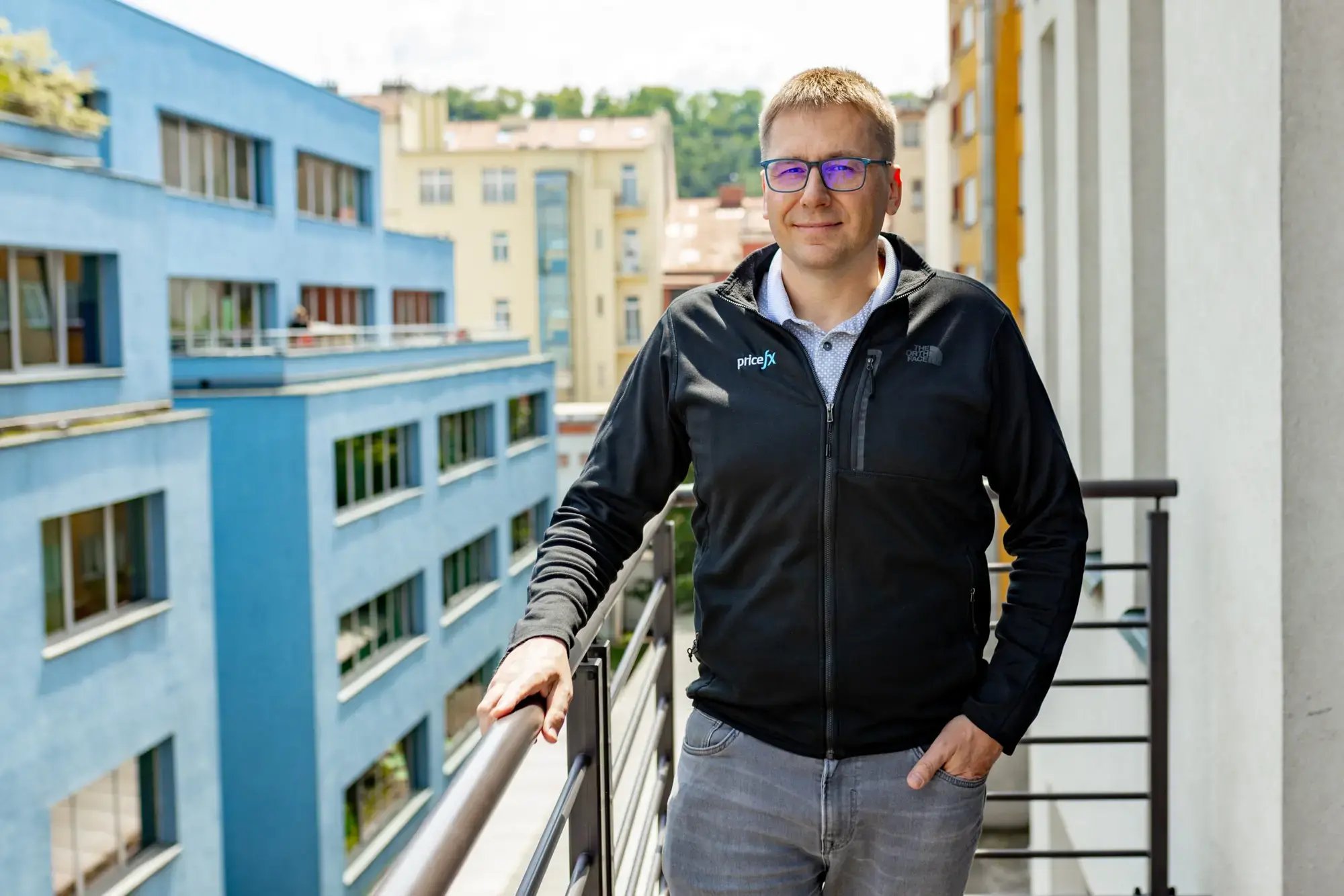 Milan Boruvka on office terrace