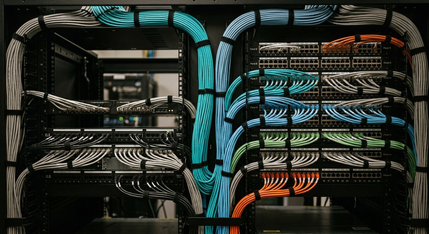 Connected concept organized network cabling