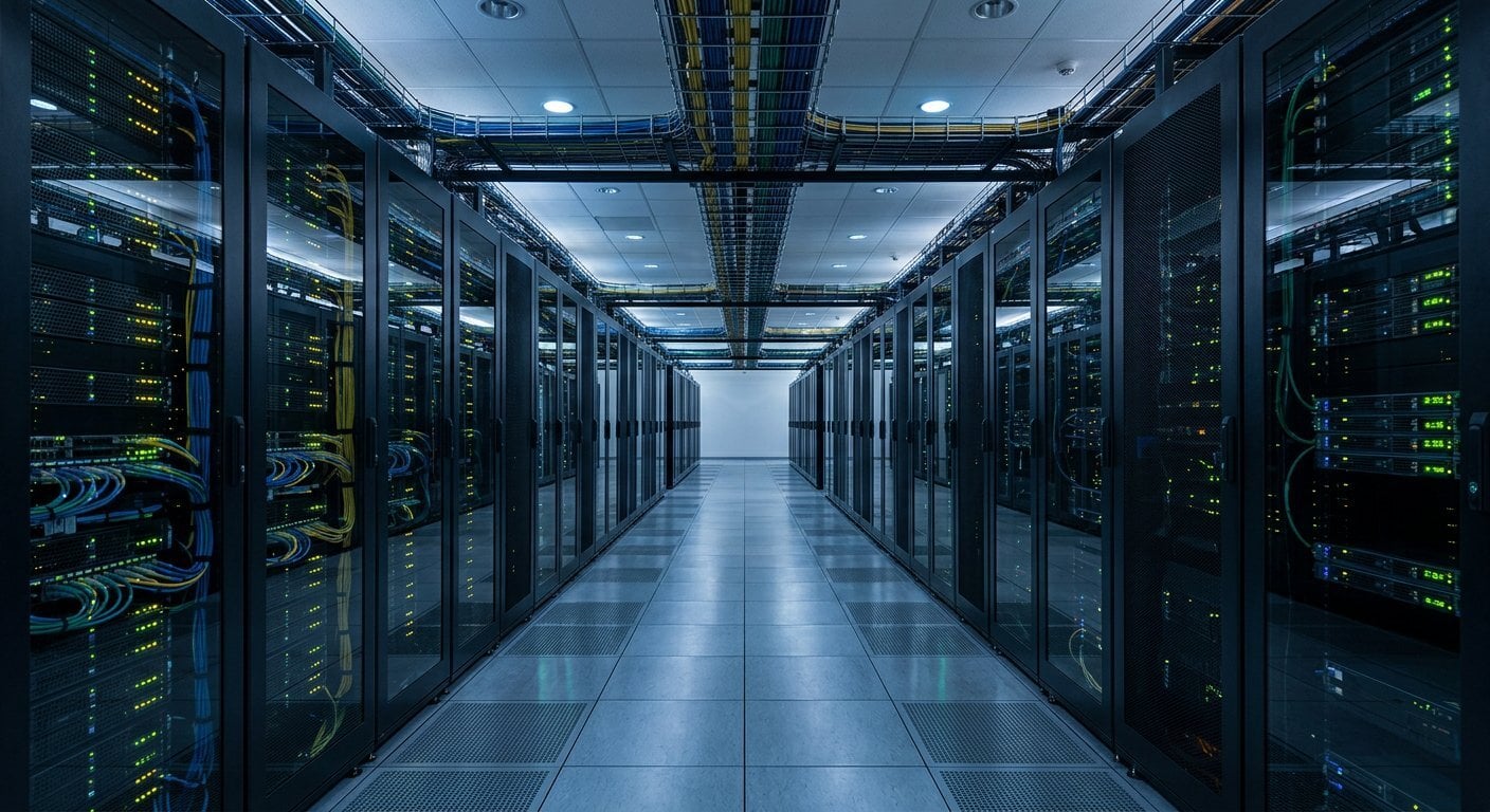 Modern data center corridor