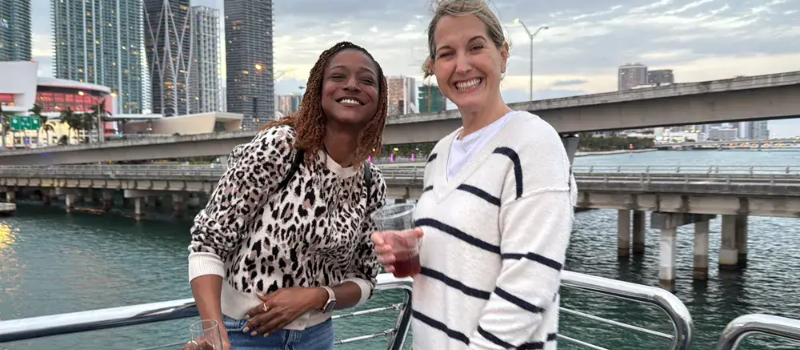 Pricefx employees in boat in Chicago
