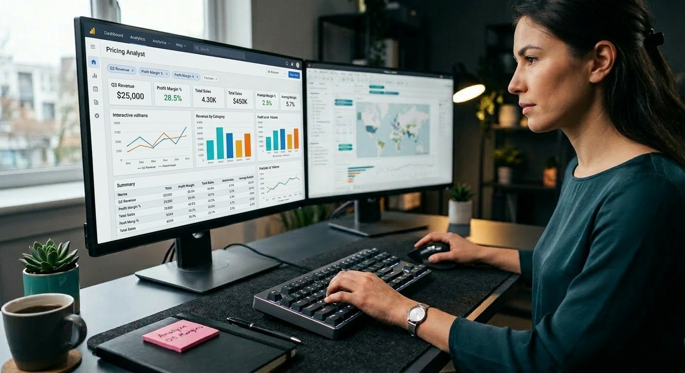 Modern pricing analyst dashboard