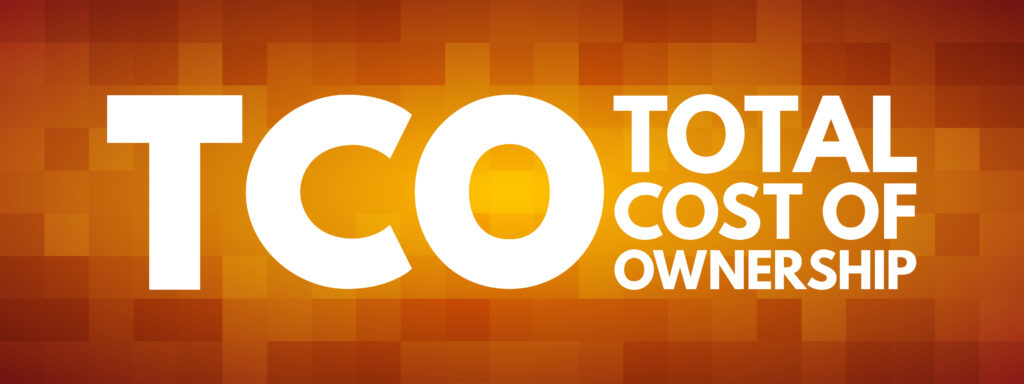 TCO - Total Cost of Ownership acronym, business concept backgrou