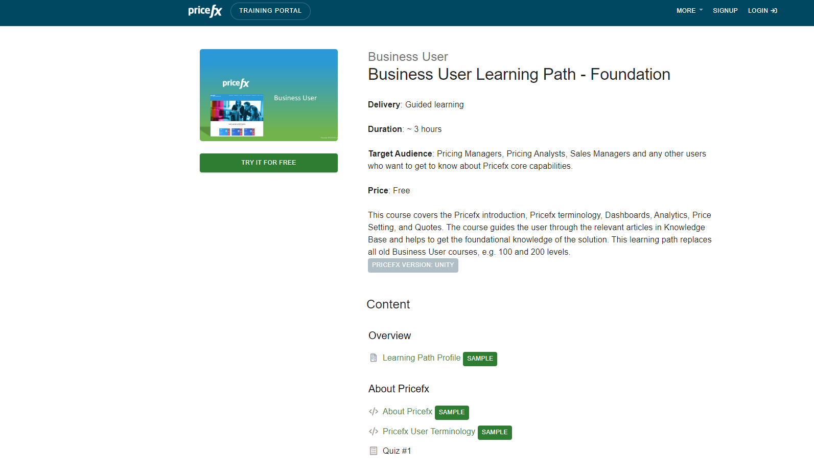 Pricefx-Business-User-Learning-Path-Foundation
