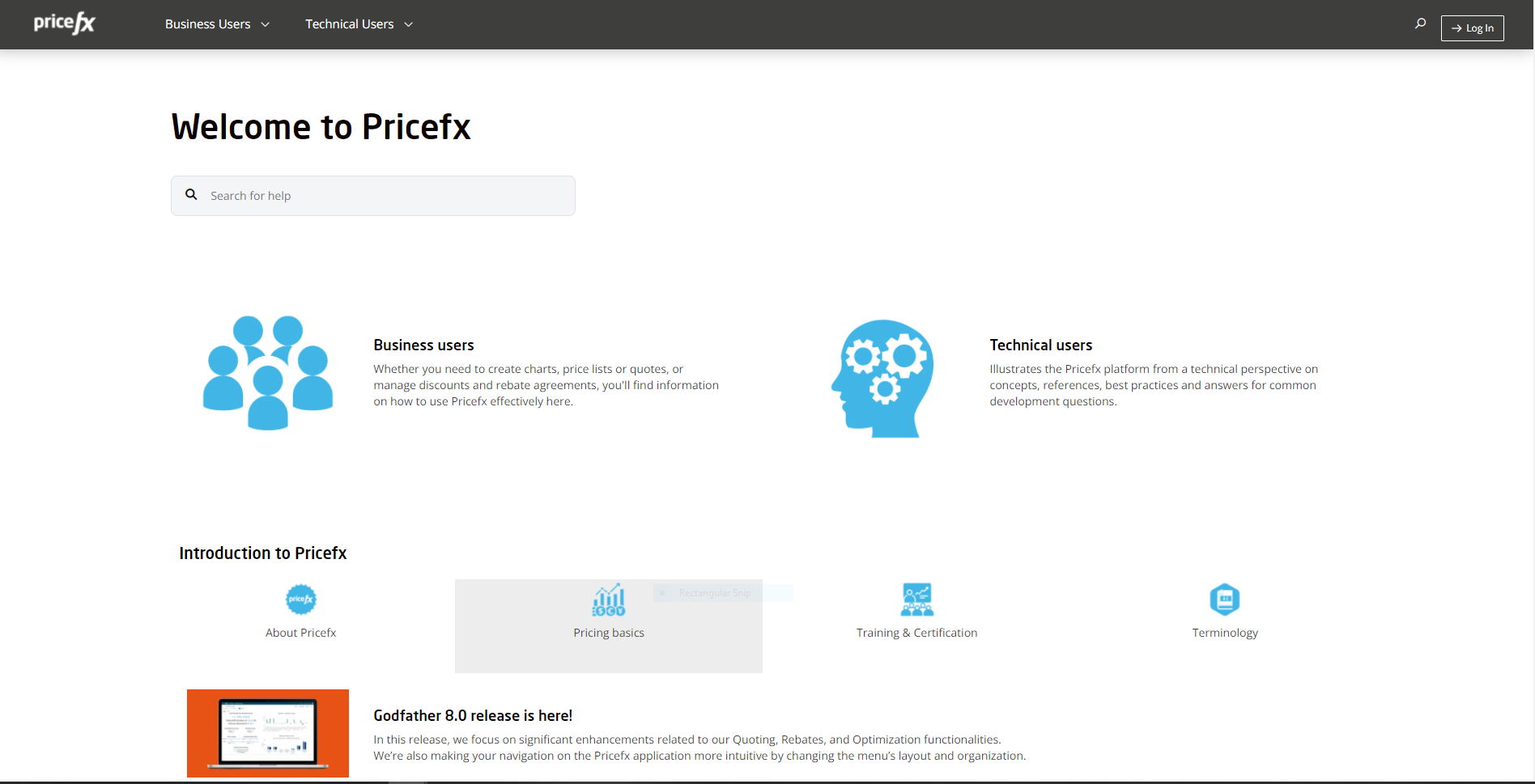 Pricefx-Knowledge-Base-Home-Page
