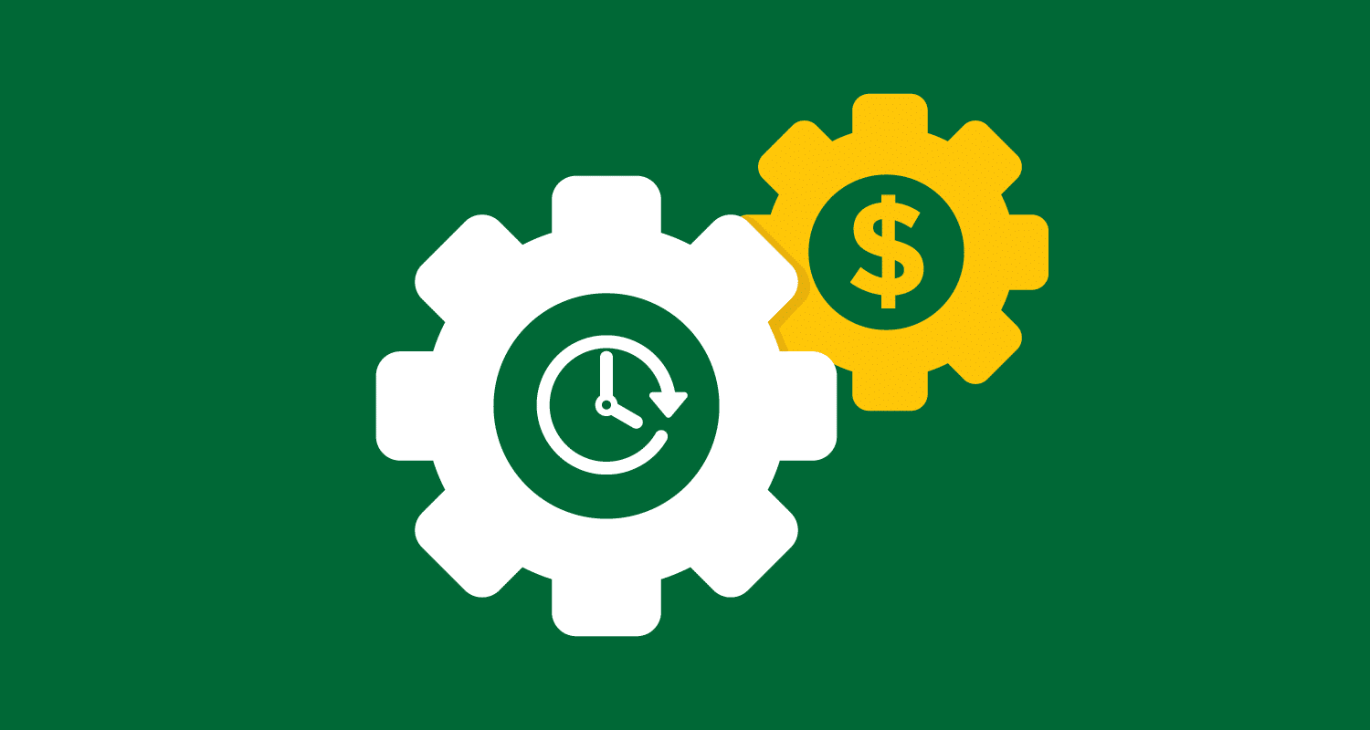 Fixed-Fee-vs-Time-And-Materials-Cogs-and-Gears-On-Green-Background