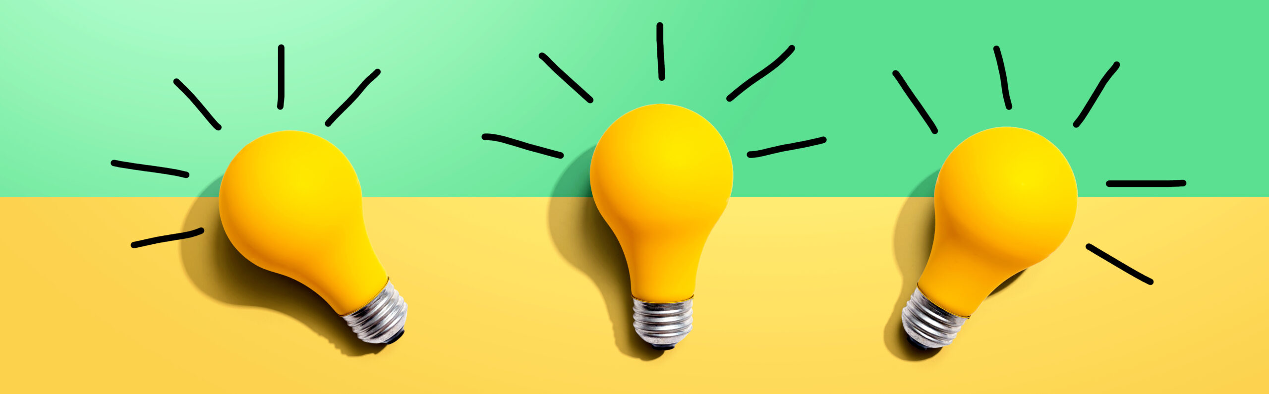 3-Lightbulb-Ideas-Shining