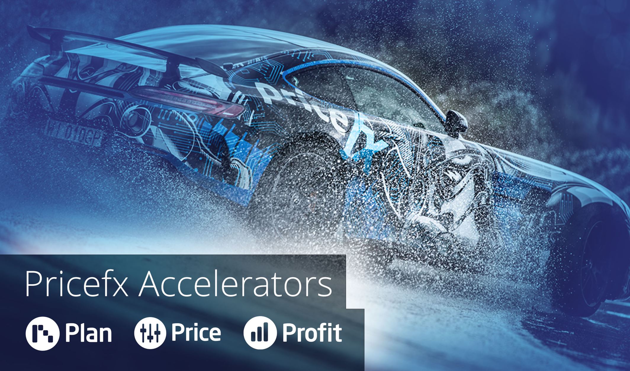 Pricefx-Accelerators-and-Pricefx-color-scheme-sports-car-on-wet-track