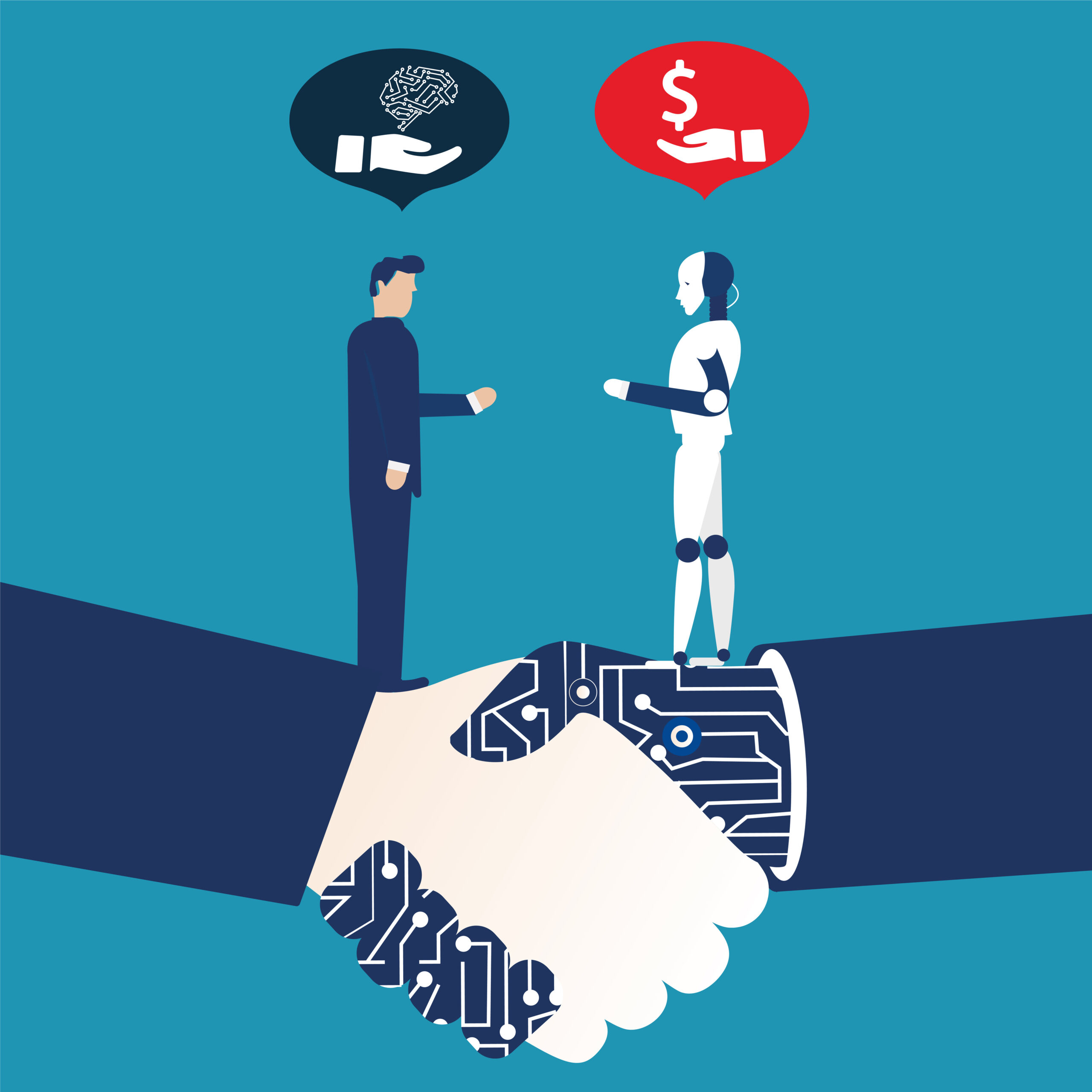 Pricing-AI-and-Human-Collaboration-Symbolized-By-Virtual-Handshake